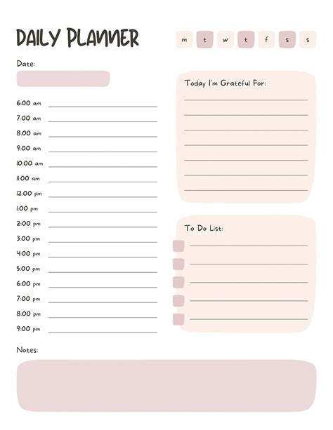 EDITABLE DAILY PLANNER To Do List Printable Productivity Day