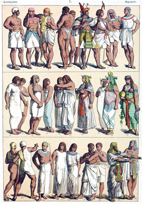 Ancient Egyptian Costume And Fashion History Decoration And Coloring Ancient Egypt Clothing