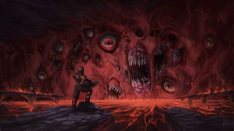 Wall Of Flesh By Bohrokki On Deviantart Art Indie Game Art Cool Artwork