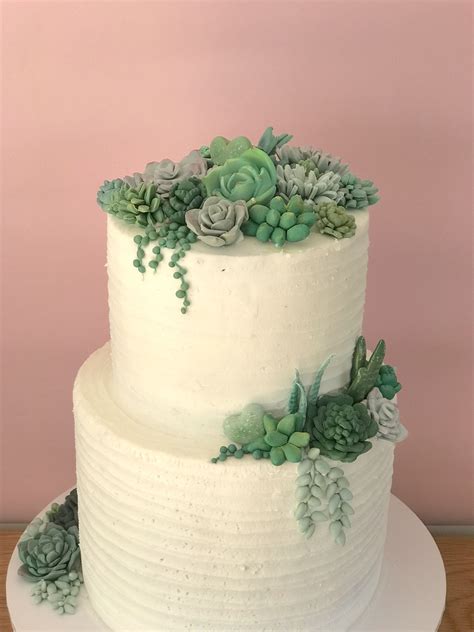 How To Decorate Wedding Cake With Succulents