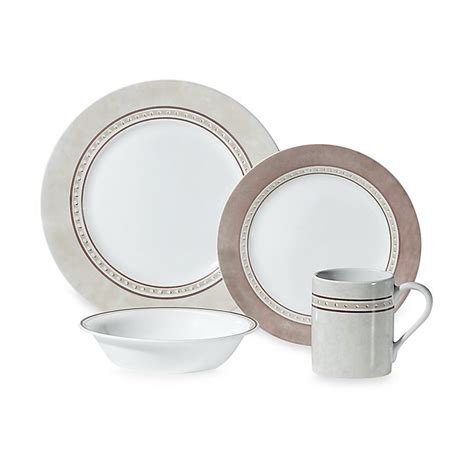 More offers from bed bath and beyond. Corelle® Impressions™ Pewter 16-Piece Dinnerware Set | Bed ...