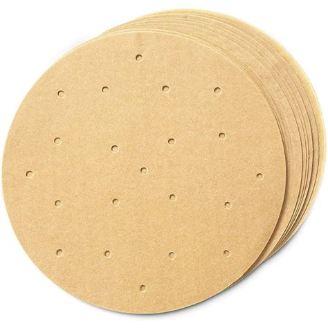 200 Pcs 8 Round Air Fryer Liners Unbleached Perforated Parchment