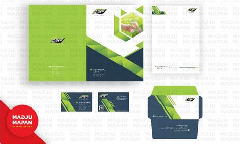 Paket Desain Stationery Seperti Kartu Nama Amplop Kop Surat Madjumapan