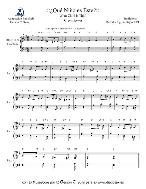 Quality custom made original sheet music arrangements. Greensleeves Piano Sheet Music Easy - Advance Sheet Music