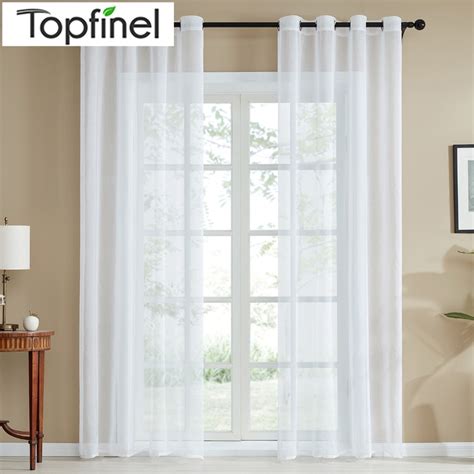 To use a long curtain as a room divider, you need to place a rod or rail in the ceiling. Aliexpress.com : Buy Top Finel Modern Soild White Sheer ...