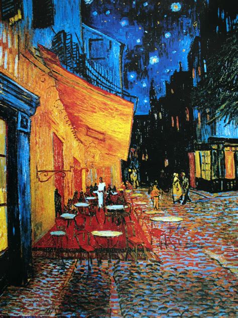 Affiche Van Gogh : Terrasse de café la nuit, 60 x 80 cm