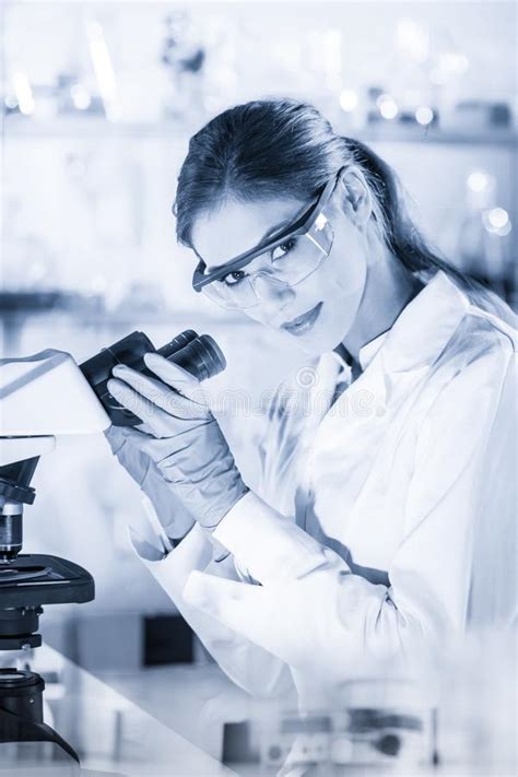 Female Health Care Researchers Working In Scientific Laboratory Stock