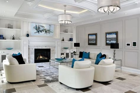 40 Stunning And Clean White Marble Floor Living Room Design