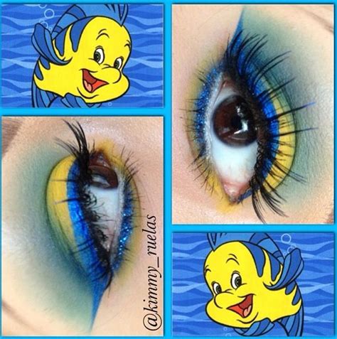 Flounder Disney Eye Makeup Disney Inspired Makeup Mermaid Makeup