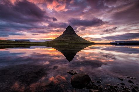 Reflection Of Mount Kirkjufell Just A Capture From One Of The Most