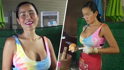 Sexy Somtam Seller In Chiang Mai Youtube