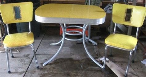 Maybe you would like to learn more about one of these? Retro yellow Formica kitchen table & chairs | Retro ...