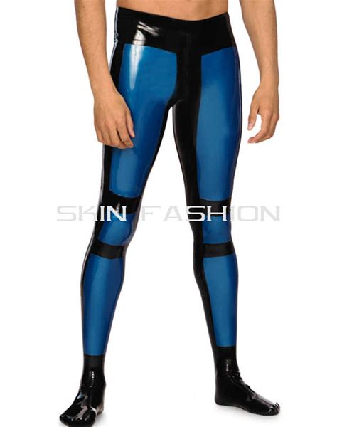 Free Shipping Latex Pants Double Color Fetishes Fashion Rubber