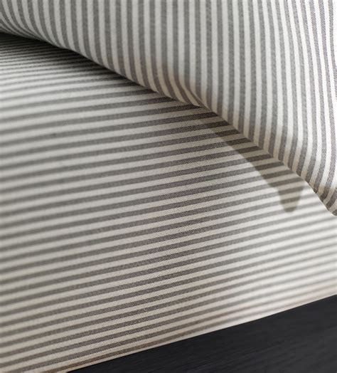 Tiny Stripe Graphite Grey Deep Fitted Sheets Secret Linen Store