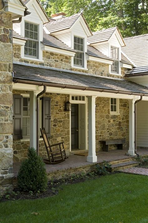 25 Beautiful Stone House Design Ideas On A Budget House With Porch