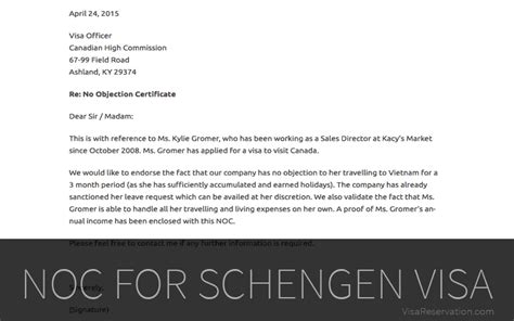 Employment Verification Letter Sample For Visa