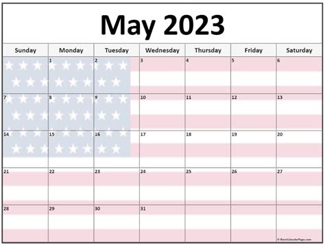 Collection Of May 2023 Photo Calendars With Image Filters Calendar