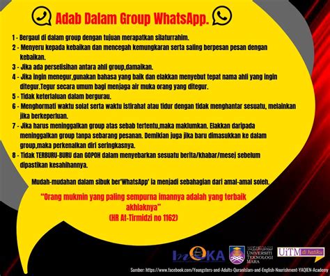 Uitm Official On Twitter Adab Dalam Group Whatsapp