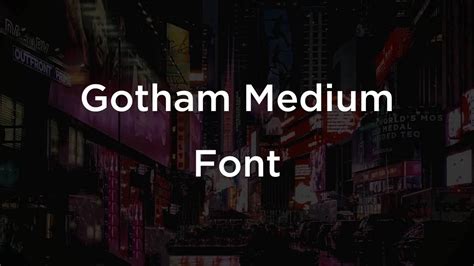 Gotham Medium Font Free Download