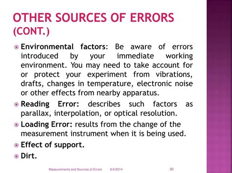 Ppt Measurements And Sources Of Errors Powerpoint Presentation Free