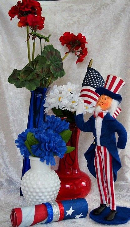 Red White And Blue Patriotic Centerpiece 4th Of July Wreath Fourth