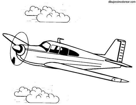 Dibujos Sin Colorear: Dibujos de Aviones para Colorear