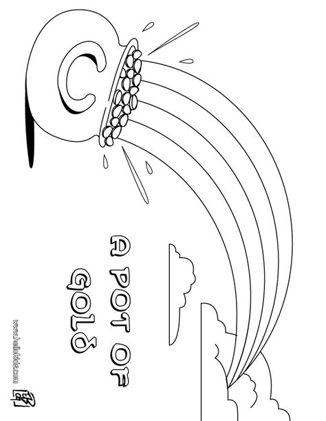 Patrick's day pdf coloring books from primarygames. Pot of gold coloring pages - Hellokids.com