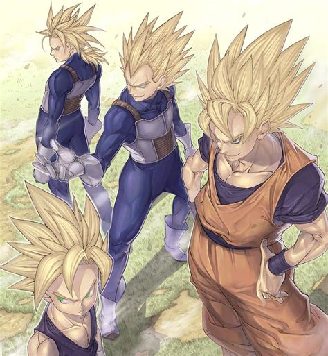 goku trunks vegetta and gohan dragon ball super dragon ball z dragon ball artwork vegeta y