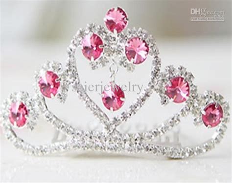 Jewlery Acrylic Pink Heart Type Crown Princess Children Clip Art Library