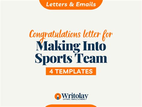 Congratulate For Making Into Sports Team Letter 4 Templates Writolay