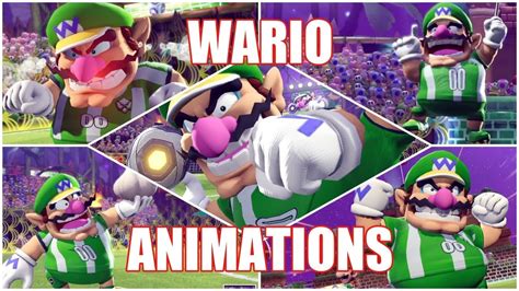 Mario Strikers Battle League Wario Animations Youtube