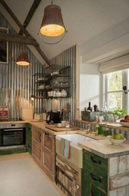 25 Trendy Kitchen Rustic Industrial Corrugated Metal Rustic Farmhouse