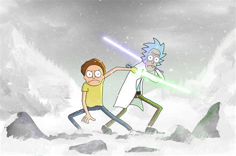 2560x1700 Rick And Morty Star Wars 4k Chromebook Pixel Hd 4k Wallpapers
