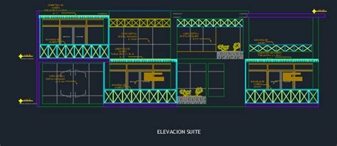 Hotel Suite With Gym And Floor Plans 2d Dwg Design Section For Autocad