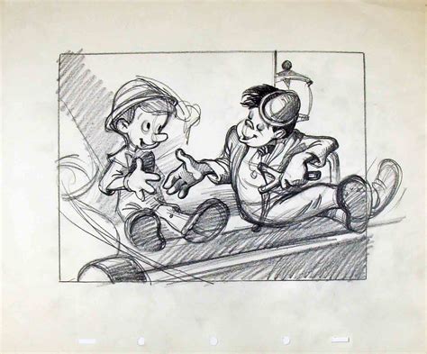 Pinocchio And Lampwick Par Disney Walt Studios Fine No Binding The