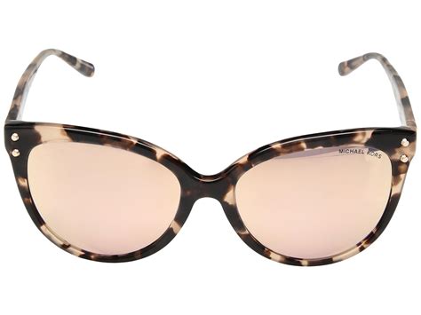 michael kors 0mk2045 55mm pink tortoise rose gold mirror polar fashion sunglasses lyst