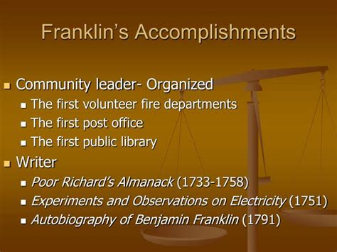Ppt The Life Of Benjamin Franklin Powerpoint Presentation Id5422667