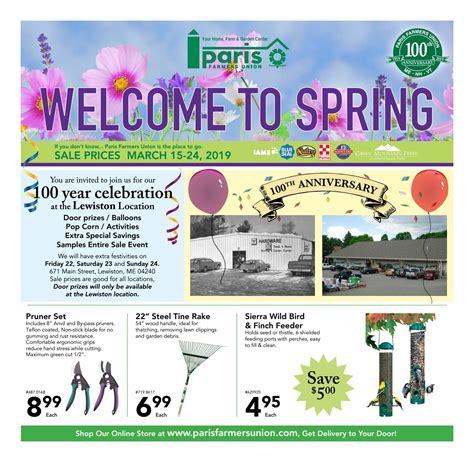 Paris Farmers Union Welcome Spring Sale Flyer by Paris Farmers Union