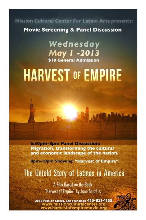 The harvest (2013 recording @ blasting room). "Harvest of Empire" Movie showing and Panel on Migration ...