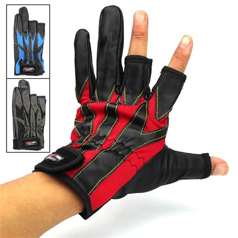 Professional Outdoor Fishing Gloves 3 Fingers Cut Warm Leather Glove