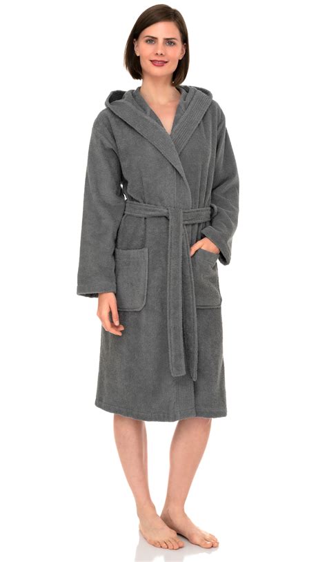 Towelselections Women S Hooded Robe Cotton Terry Cloth Bathrobe Ebay