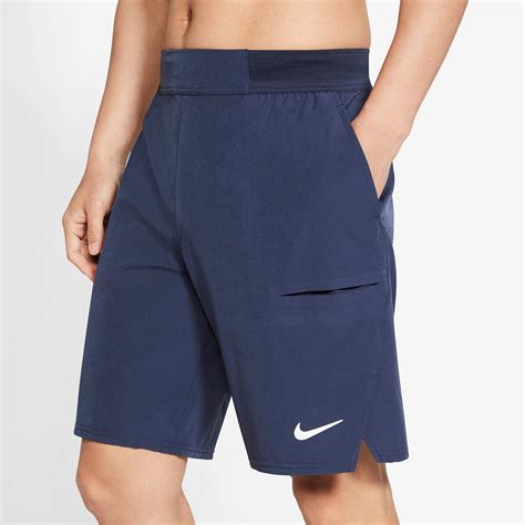 Nike Mens Advantage 9 Inch Tennis Shorts Navy Blue