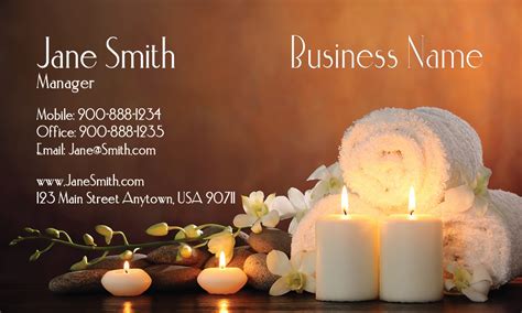Cards or invitations with mandala pattern. Relaxing Massage and Spa Business Card - Design #601081