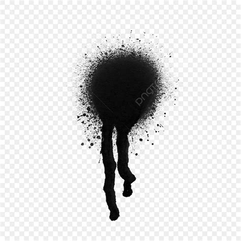Ink Splash Effect White Transparent Ink Black Splash Effect Ink Drop