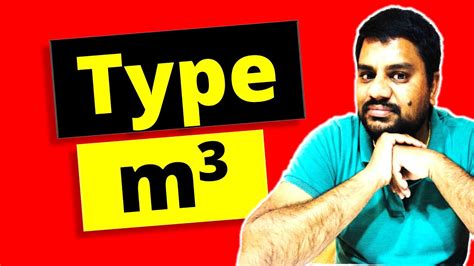 How To Make Cubic Meter Symbol In Word Microsoft Youtube