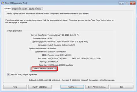 Internal driver error in idirect3ddevice9::present(). HP PCs - Finding the Version of DirectX on your computer ...