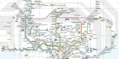 Mapa de hoteles en la zona de barcelona: Barcelona por tren mapa - Barcelona tren suburbano mapa ...