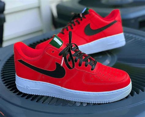 Red Air Force 1 Womenssneakers Nike Air Shoes Sneakers Men Fashion