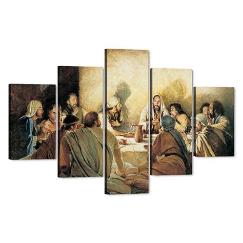 Buy The Last Supper Canvas Wall Art 5 Pieces The Last Supper Wall