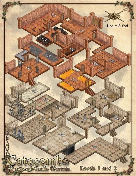 Castle Ravenloft Dungeons And Catacombs Map Aslmy